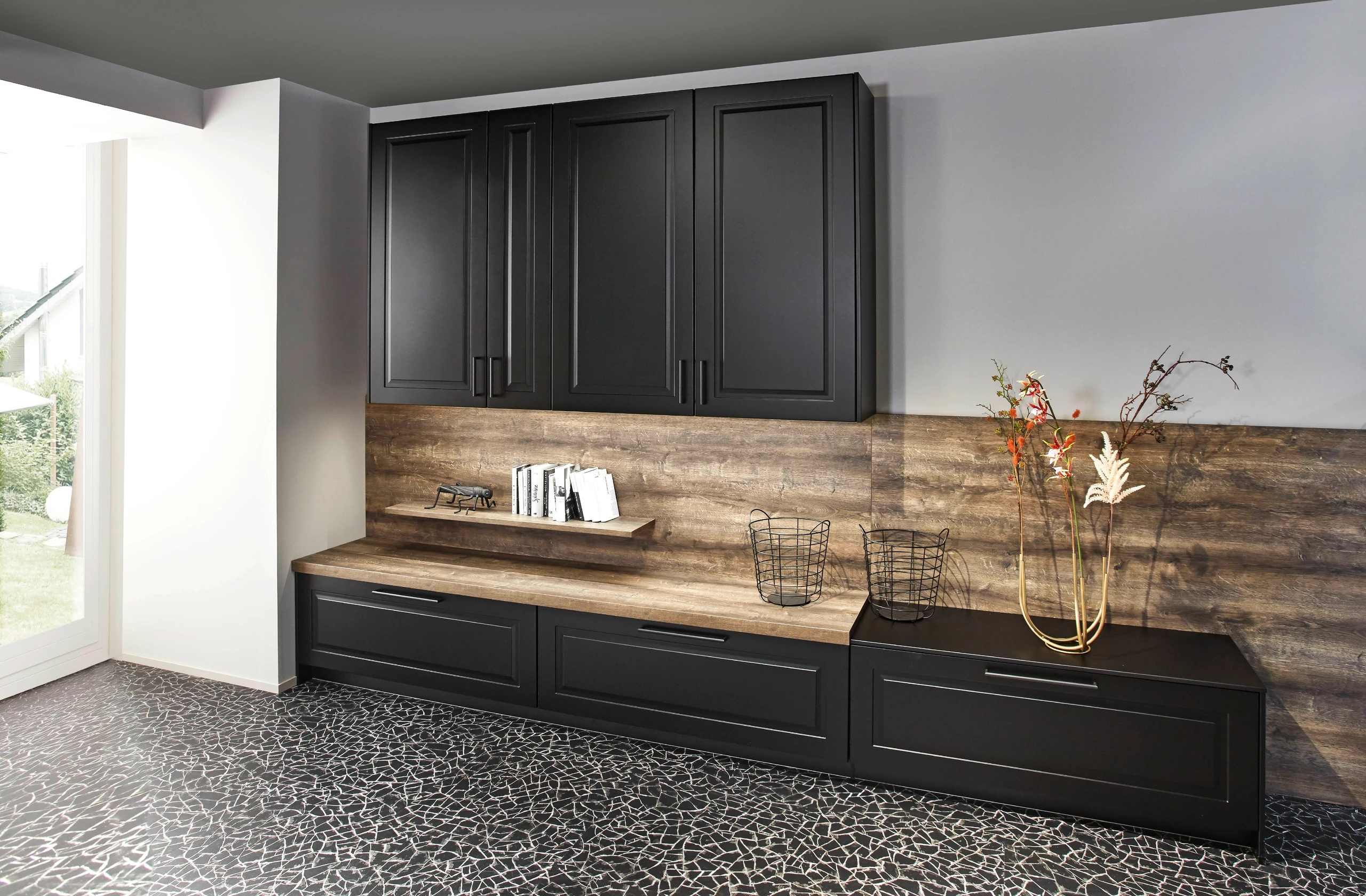 Detailed view of Tempo kitchen showing premium finishes and innovative design elements